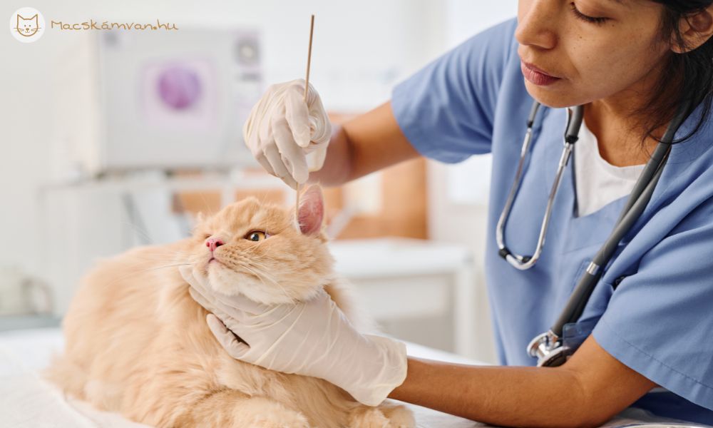 macska fültisztítás